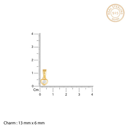 Golden Imagine Hearts Pendant With Link Chain