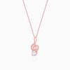 Rose Gold Clef Pendant With Link Chain