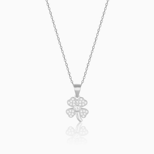 Silver Flower Girl Pendant With Link Chain