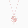 Rose Gold Ravishing Rose Pendant With A Link Chain