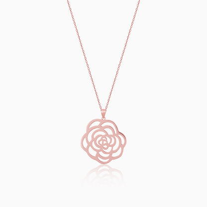 Rose Gold Ravishing Rose Pendant With A Link Chain