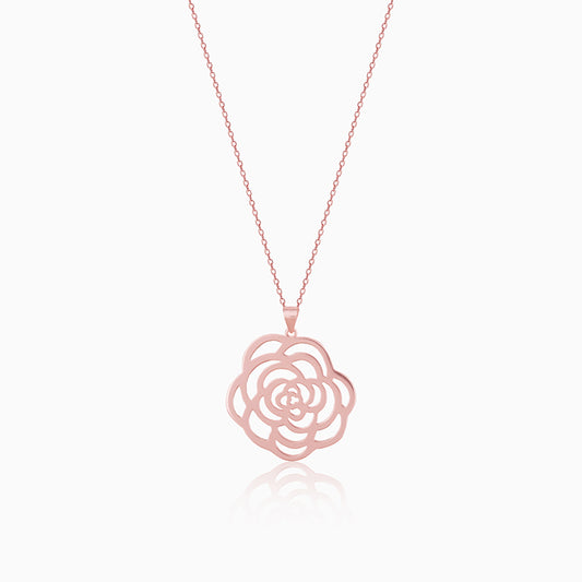 Rose Gold Ravishing Rose Pendant With A Link Chain