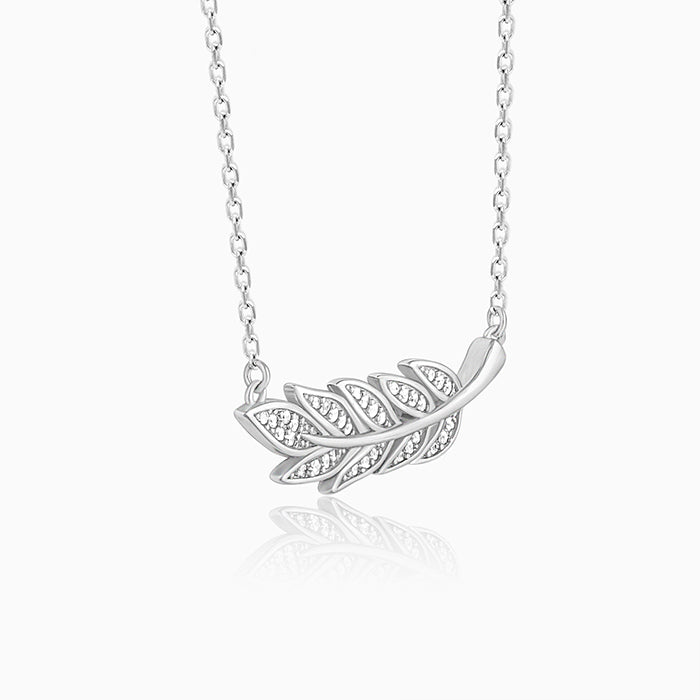 Silver Leafy Elegance Necklace