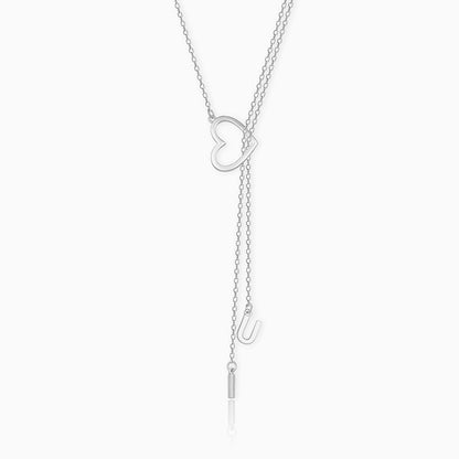 Silver U&I Heart Necklace