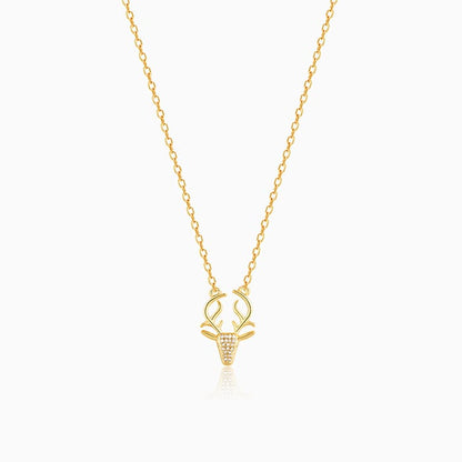 Golden Delicate Deer Necklace