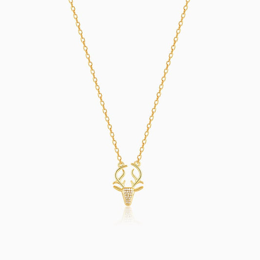 Golden Delicate Deer Necklace