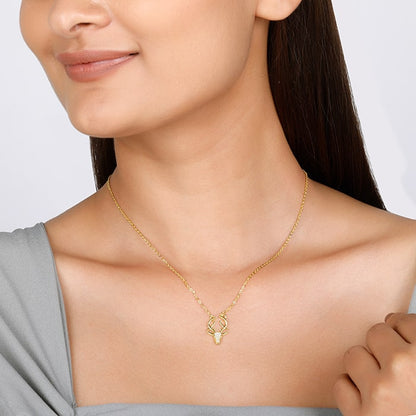 Golden Delicate Deer Necklace