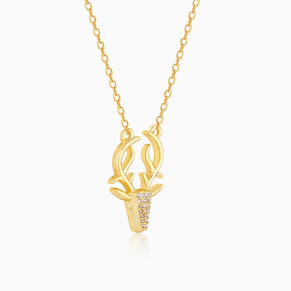 Golden Delicate Deer Necklace