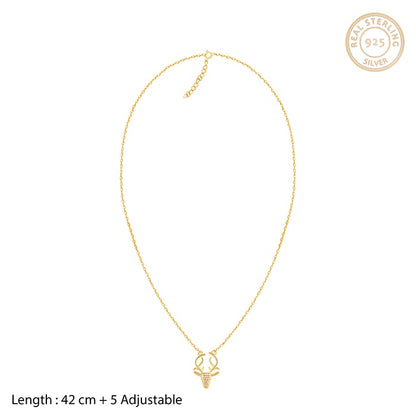 Golden Delicate Deer Necklace