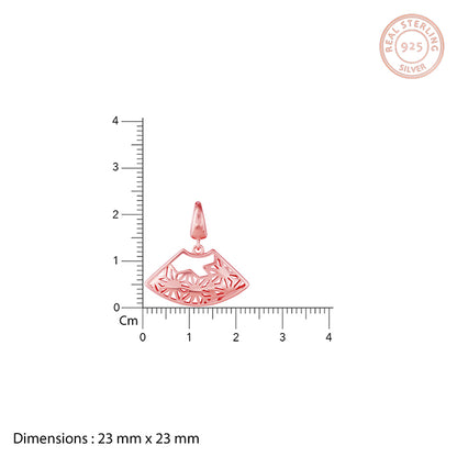 Rose Gold Floral Galaxy Pendant With Link Chain