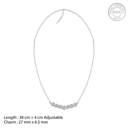 Silver Shining Zircon Flower Trio