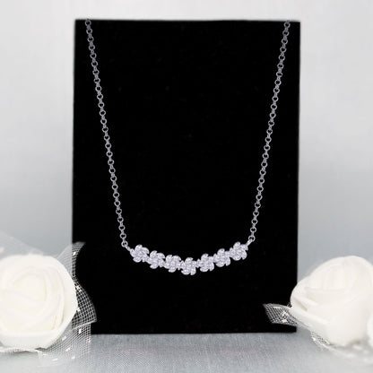 Silver Shining Zircon Flower Trio