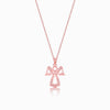 Rose Gold Angel Pendant with Link Chain