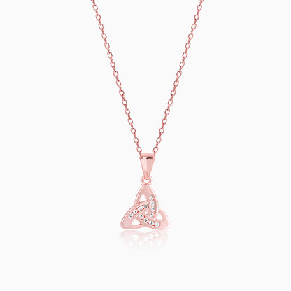 Rose Gold Enveloped in Love Pendant with Link Chain