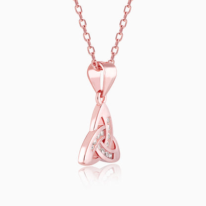 Rose Gold Enveloped in Love Pendant with Link Chain