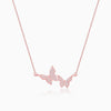 Rose Gold Wavering Wings Necklace