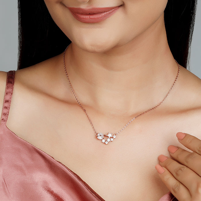 Rose Gold Celestial Love Necklace - view 2