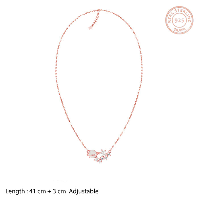 Rose Gold Celestial Love Necklace - view 3