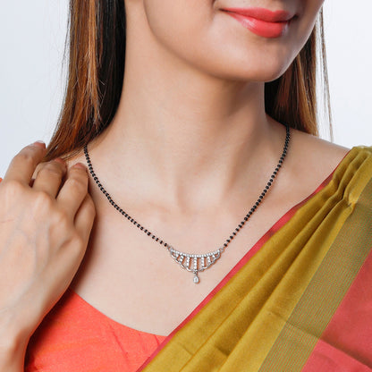 Silver Floral Paradise Mangalsutra