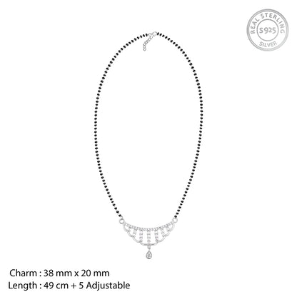 Silver Floral Paradise Mangalsutra