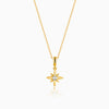 Golden North Star Pendant With Link Chain