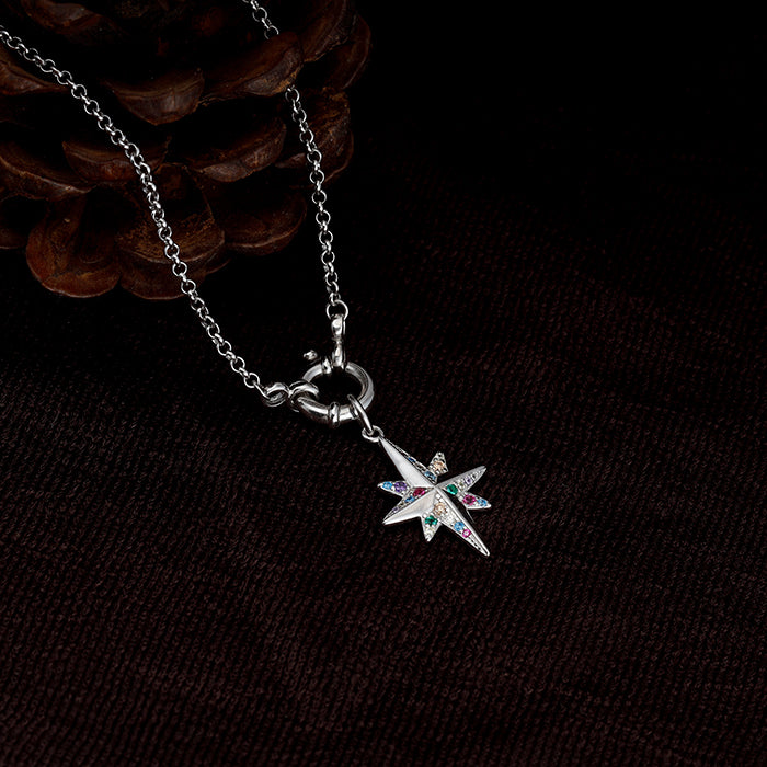 Silver Hued Polaris Necklace