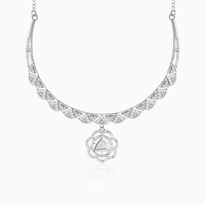 Silver Studded Glam Necklace