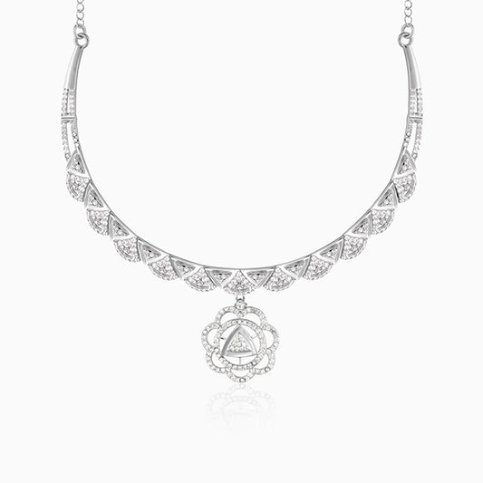 Silver Studded Glam Necklace