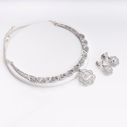 Silver Studded Glam Necklace