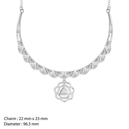 Silver Studded Glam Necklace