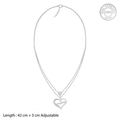Anushka Sharma Silver Mama In My Heart Layered Necklace