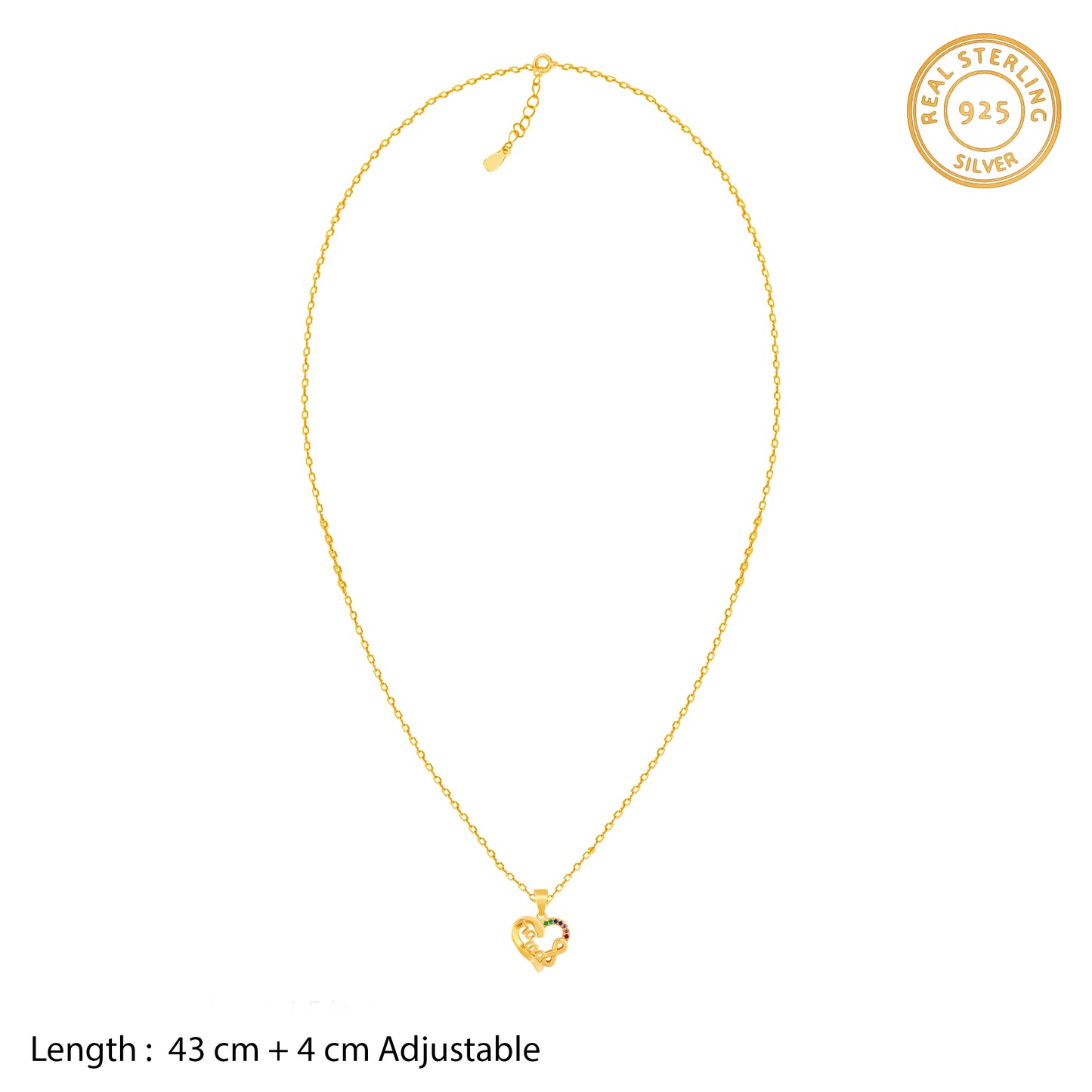 Golden Love You MAMA Pendant with Link Chain