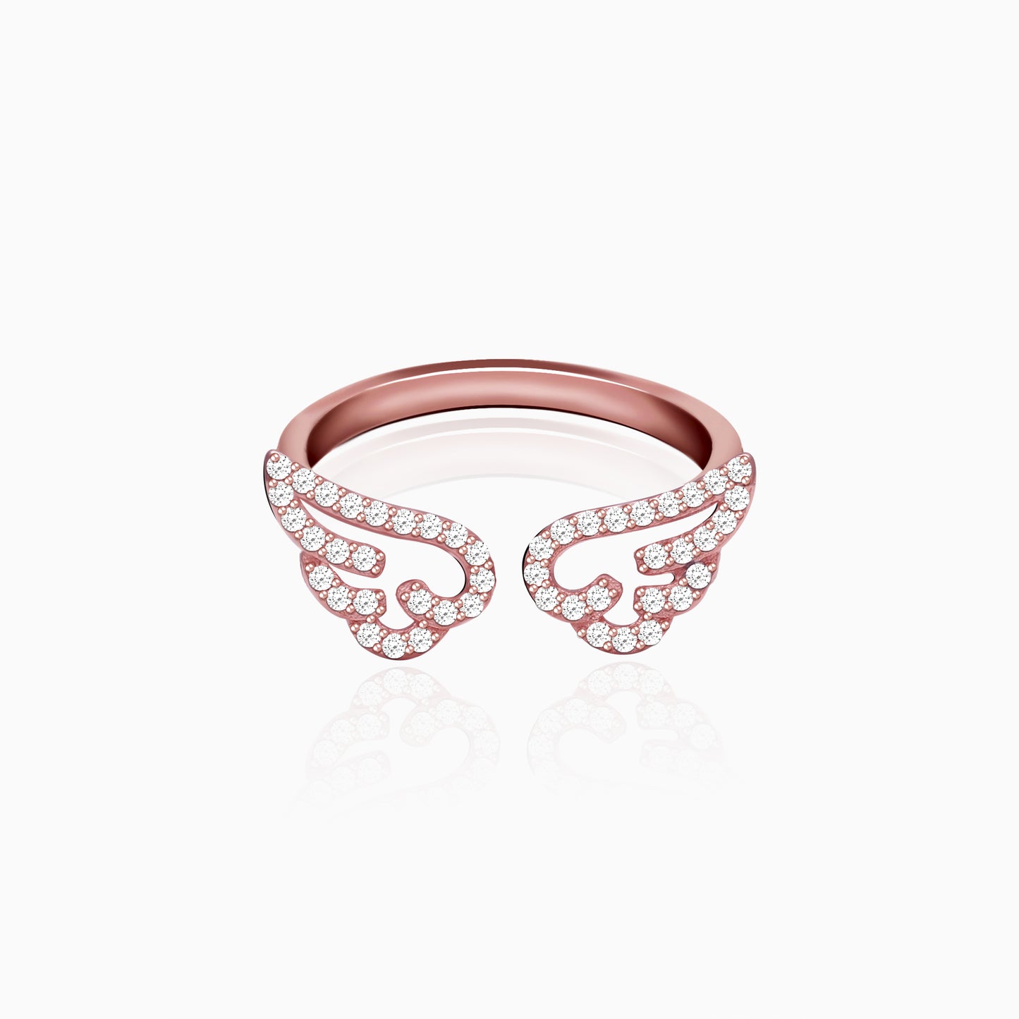 Rose Gold Angel Wings Ring