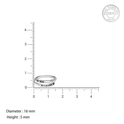 Silver Layered Affirmation Ring