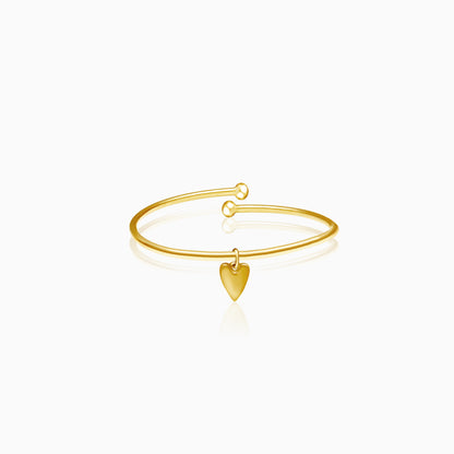 Golden Dangling Heart Ring