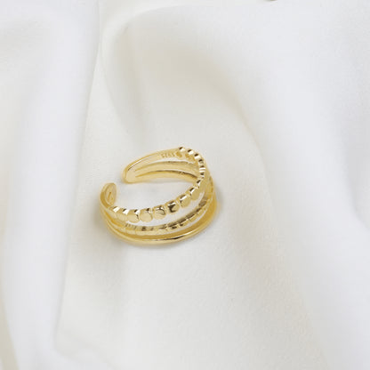 Golden Layered Ring