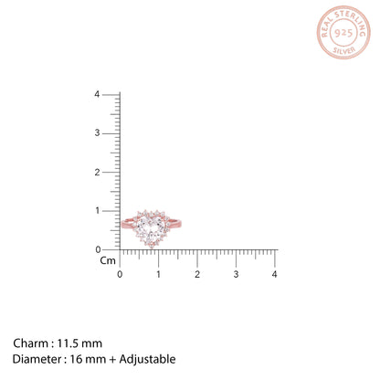 Rose Gold Zircon Panache Ring