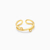 Golden Twist & Turn Zircon Ring