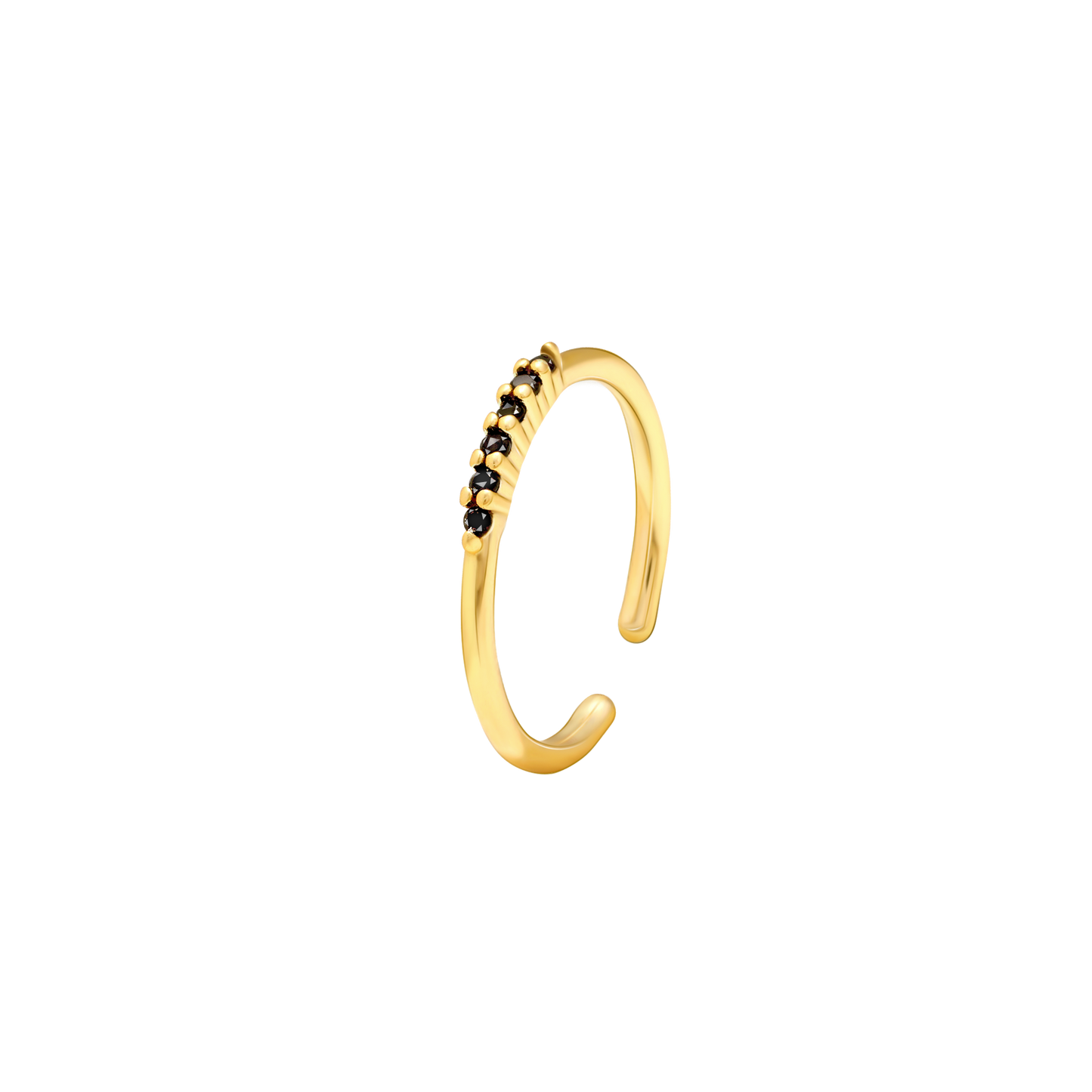 Golden Stark Stone Ring