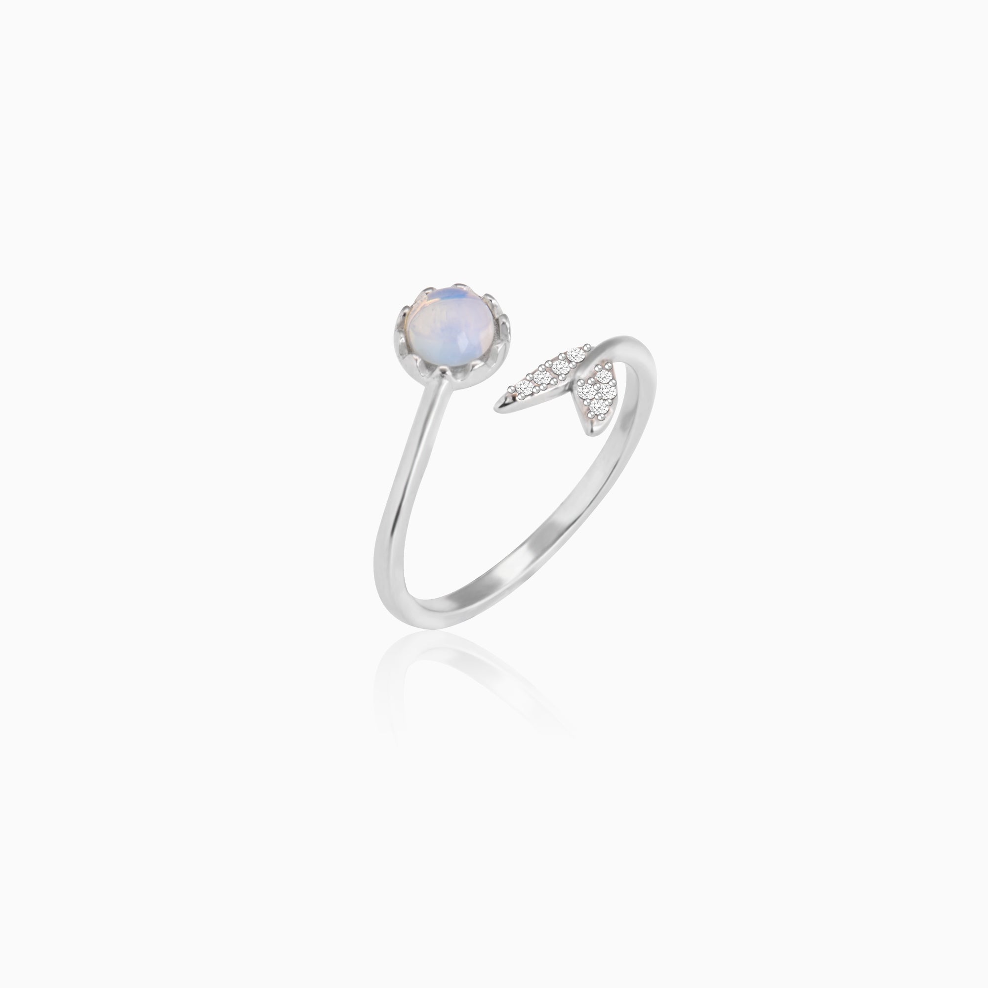 Silver Moonstone Visionary Ring - Image 1