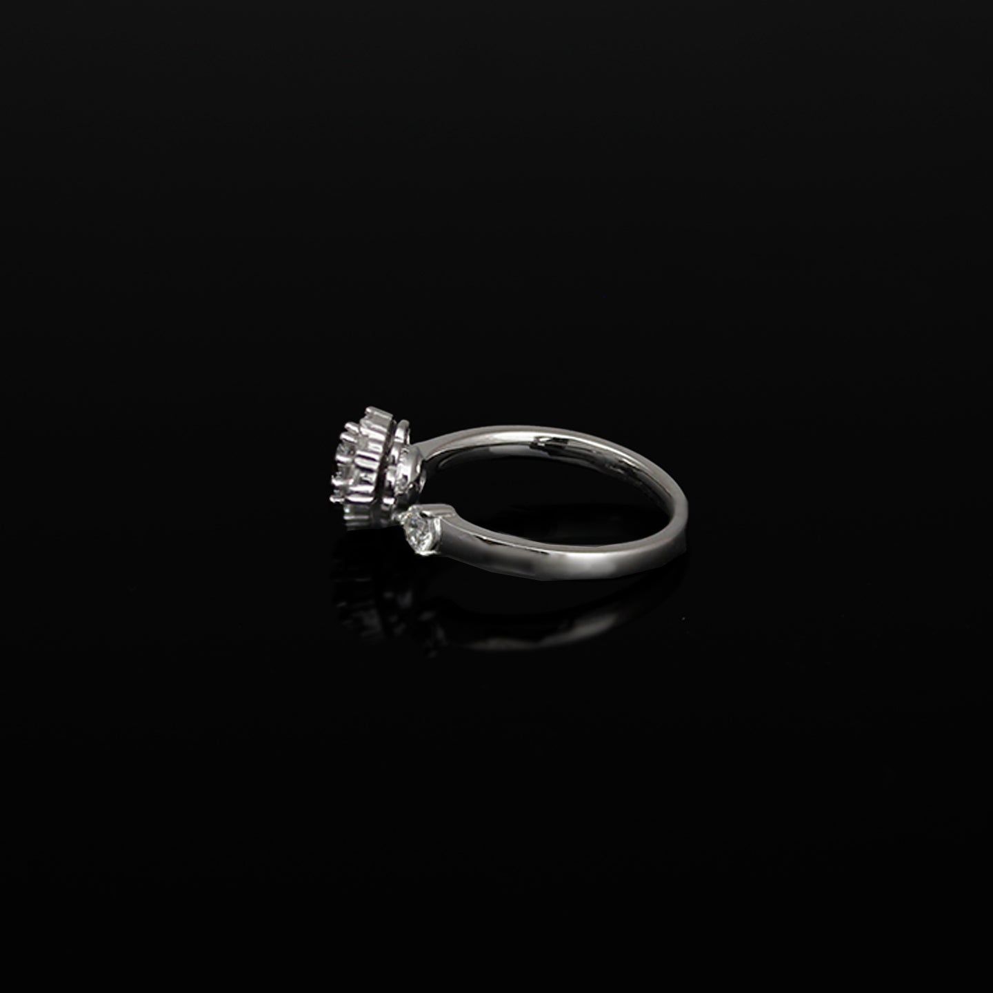 Silver Solitaire Spin Ring