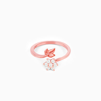 Rose Gold Floral Chic Ring