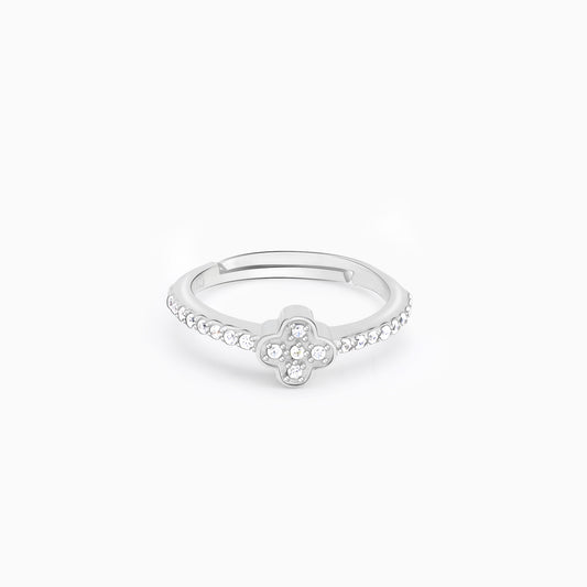 Silver Floral Princess Ring