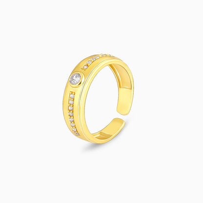 Golden Halo of Love Couple Rings