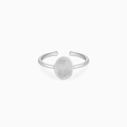 Silver Oval Ring
