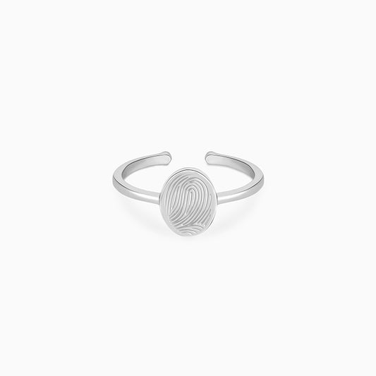 Silver Oval Ring