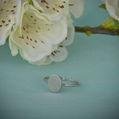 Silver Oval Ring