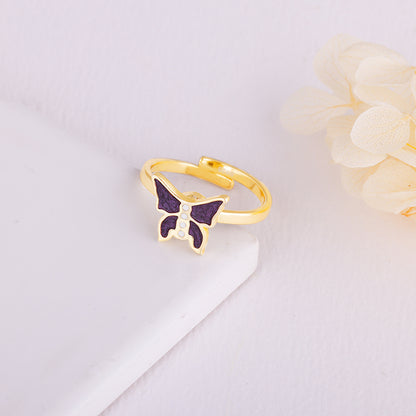 Golden Butterfly Spin Ring