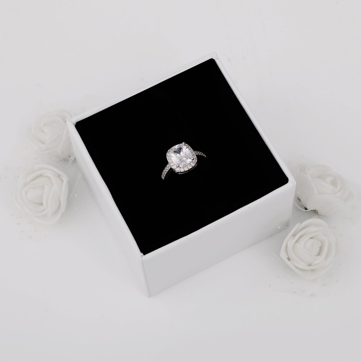 Silver Classic Solitaire Forever Valentine Gift Set
