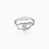 Silver Linked Heart Ring